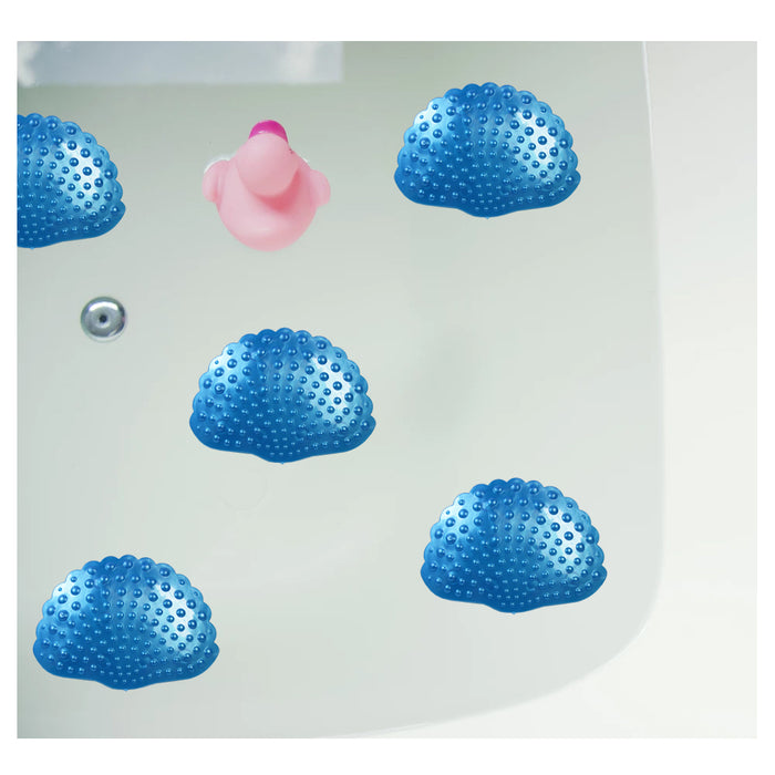 24 Set Compact Non Slip Safe Shower Treads Bathtub Stickers Decals Applique Blue