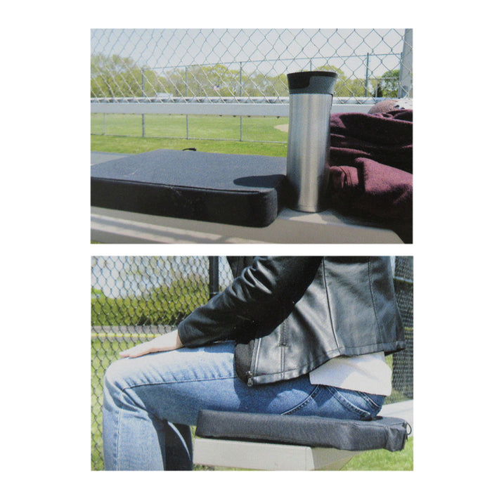 Heated Cushion Stadium Outdoor Sporting Car Auto Seat Comfort Support Black 15"