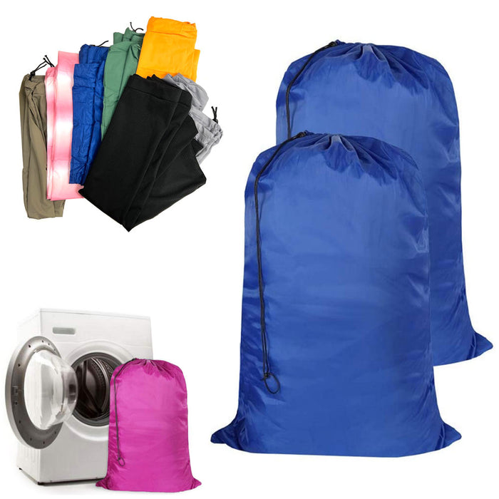 6 Heavy Duty Jumbo Sized Laundry Bag Nylon 28" X 36" College Home Dorm Gym Camp