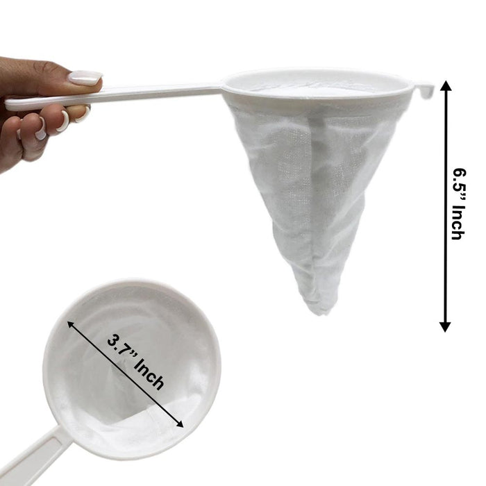 Spanish Colador de Cafe Coffee Strainer Filter Cone Cloth Mesh Plastic Reusable