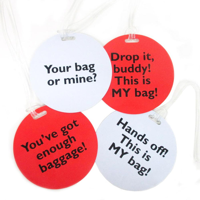 24 Funny Luggage Tag Baggage Handbag Travel Suitcase Bag Tags with Name ID Card