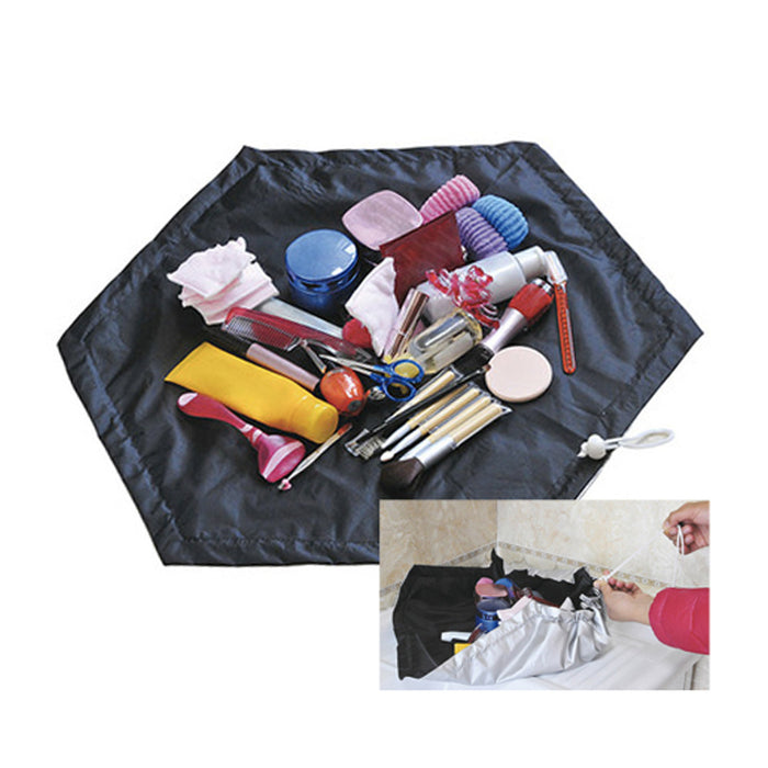 2 X Makeup Cinch Tote Bag Organizer Cosmetic Travel Beauty Pouch Toiletry Case