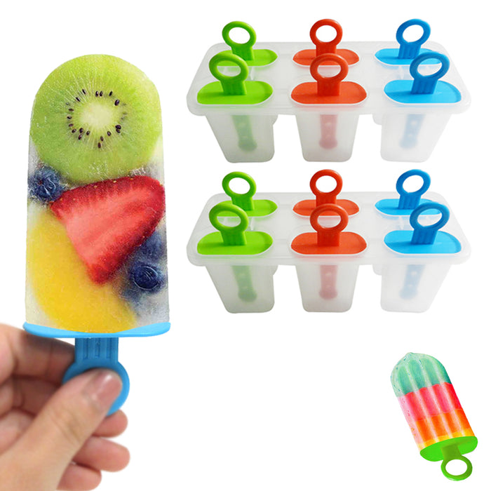 2 Pack Ice Pop Popsicle Mold Makers DIY Juice Bar Frozen Dessert Treats Kids Fun