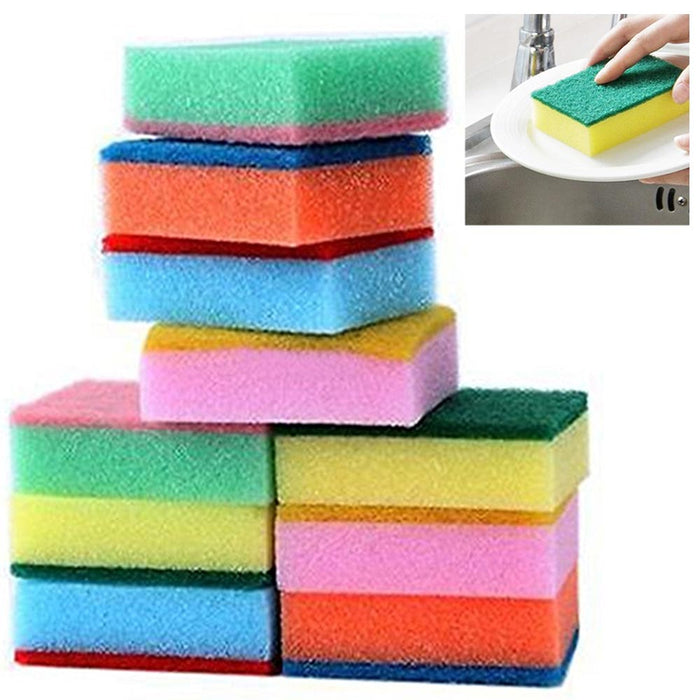 20 Cleaning Scrub Sponges Scouring Dish Pads Kitchen Sink Bathroom Heavy Duty