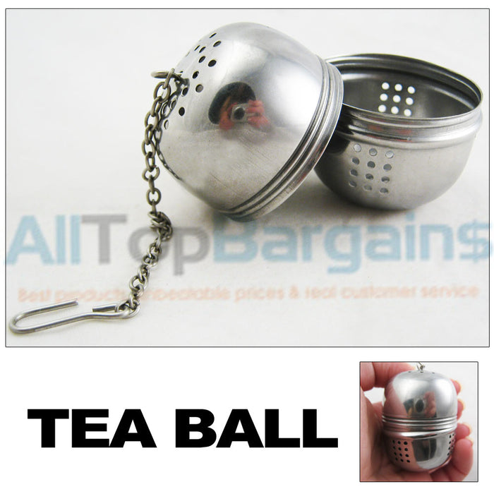 Stainless Steel Ball Tea Infuser Mesh Filter Strainer Loose Leaf Spice Reusable