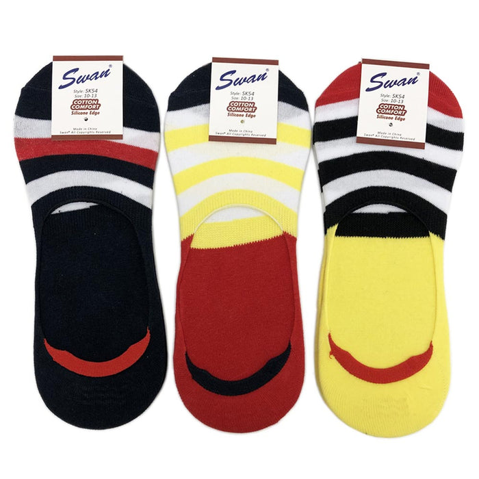 3Pairs No Show Socks Liner Low Cut Boat Non Slip Hidden Invisible Cotton No Show