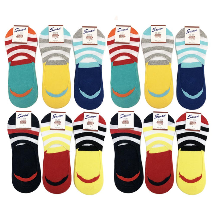 12 Womens No Show Cotton Socks Non Slip Flat Boat Liner Low Cut Hidden Invisible