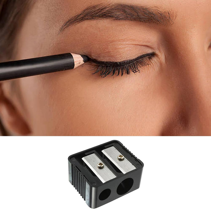 Dual Pencil Sharpener Convenient Essential Tool Wooden Eyebrow Eyeliner Lip Line
