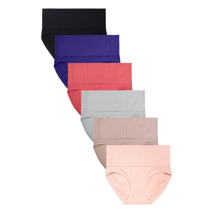 12 Pack Seamless High Waist Briefs Tummy Control Girdles Shaper Panties One Size