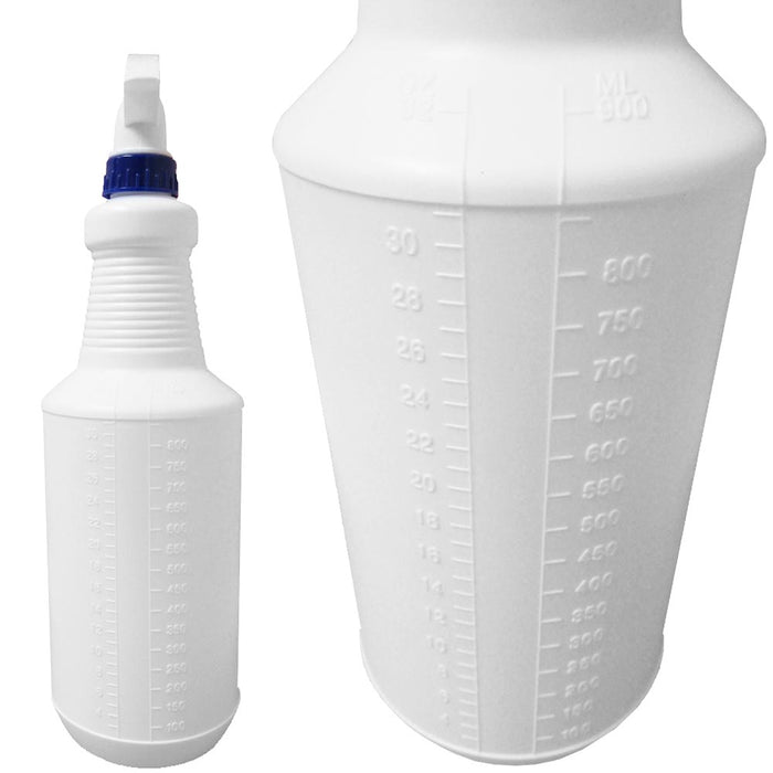 1 Empty Plastic Spray Bottle Sprayer Trigger Spray Bottle 33.8oz White/Blue HDPE