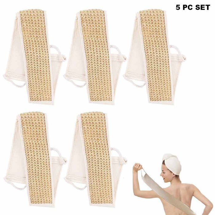 5Pc Double-Sided Exfoliating Cleansing Natural Back Scrubber Fast Drying Durable