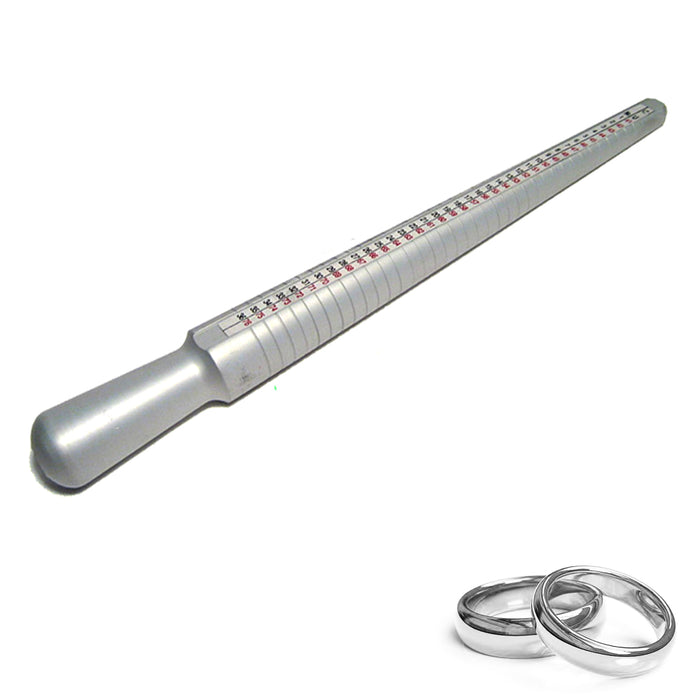 10" Metal Ring Sizer Gauge Mandrel Finger Sizing Measure Stick Standard Tool Set