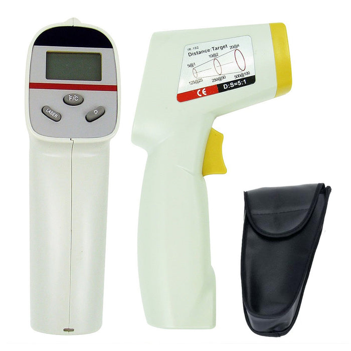 Digital Laser Infrared Thermometer Temperature Gun Non Contact LED Display White
