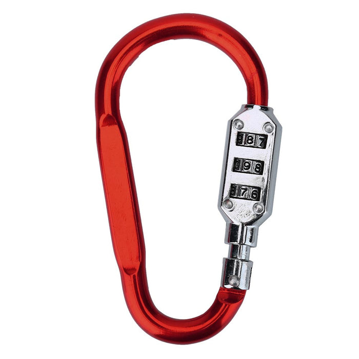 3 Pack Combination Lock Carabiner 3 Dial Digit Luggage Travel Baggage Backpack