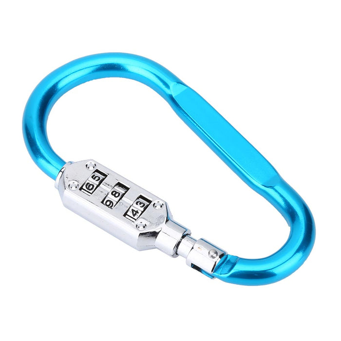 2 Aluminum Snap Hook Carabiner D Ring Combination Lock Clip Hiking Heavy Duty