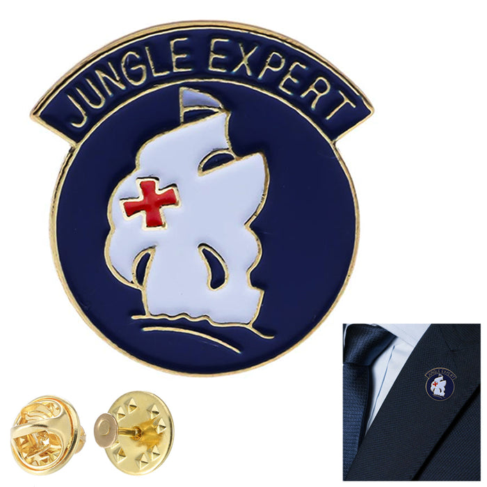 US Army Jungle Expert Lapel Hat Tie Pin Badge 1-inch Wear It Proudly Collectible