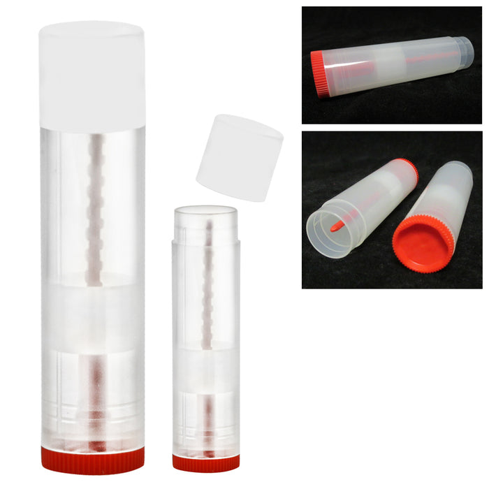 80 Lot Clear Empty Lipstick Lip Balm Container Tube Case Caps Jars Chapstick New