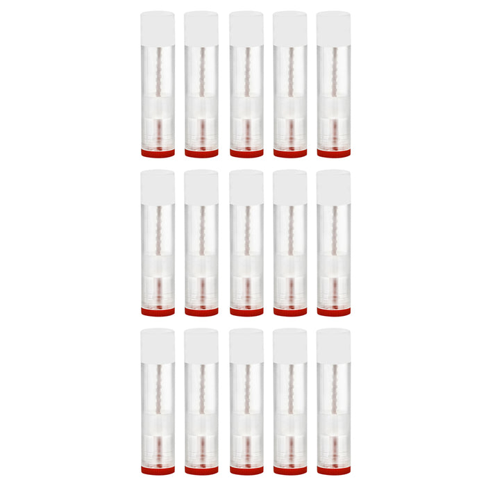 15 Set Clear Empty Lip Balm Container Lipstick Tube Case Caps Cosmetics Jars New