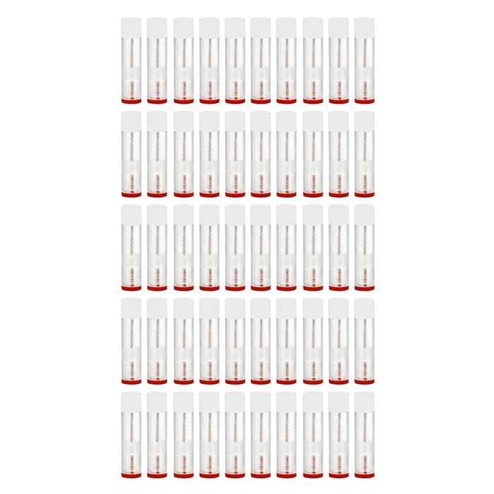 50 Lot Clear Empty Lipstick Lip Balm Container Tube Case Caps Jars Chapstick New