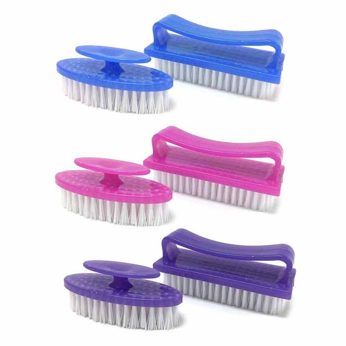 2 Pc Nail Cleaning Brush Set Manicure Pedicure Fingernail Salon Tool Bath Shower