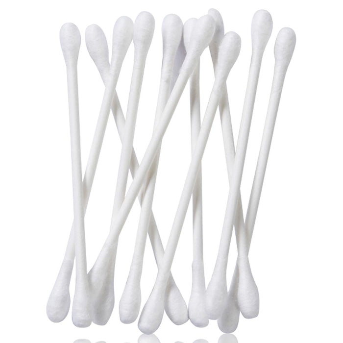 900 Ct Cotton Swabs Standard White Stick Double Tipped Applicator Q Tip Ear Wax