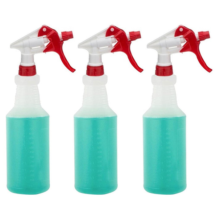 3 Pack Plastic Trigger Spray Bottle 32 oz Heavy Duty Chemical Resistant Sprayer