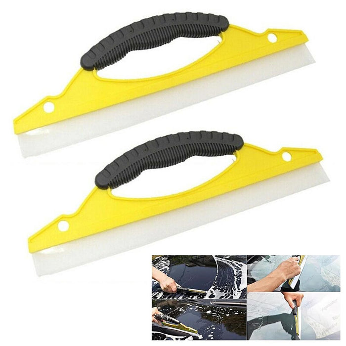 2 PC Silicone Drying Blade Scraper Squeegee Flexible Wiper Cleaner Car Window