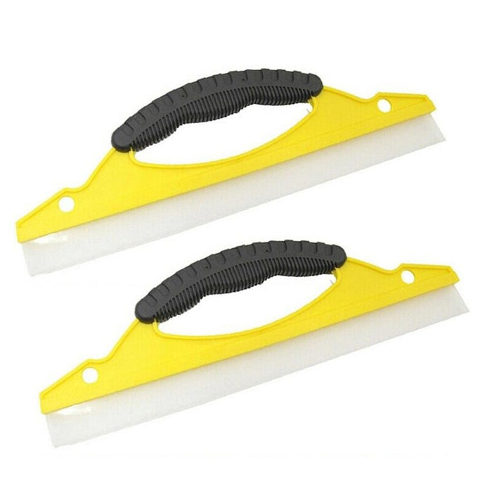2 PC Silicone Drying Blade Scraper Squeegee Flexible Wiper Cleaner Car Window