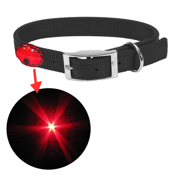 LED Dog Collar 3 Flashing Modes Lighted Up Pet Night Walk Safety Adjustable Size