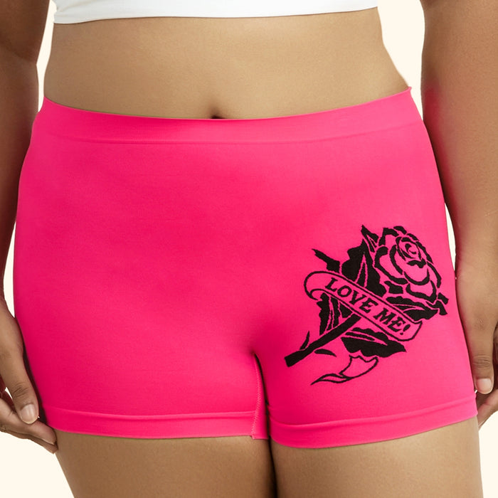 3 Pack Women's Plus Size Seamless Boyshort Panties Underwear Sports Boxer Briefs