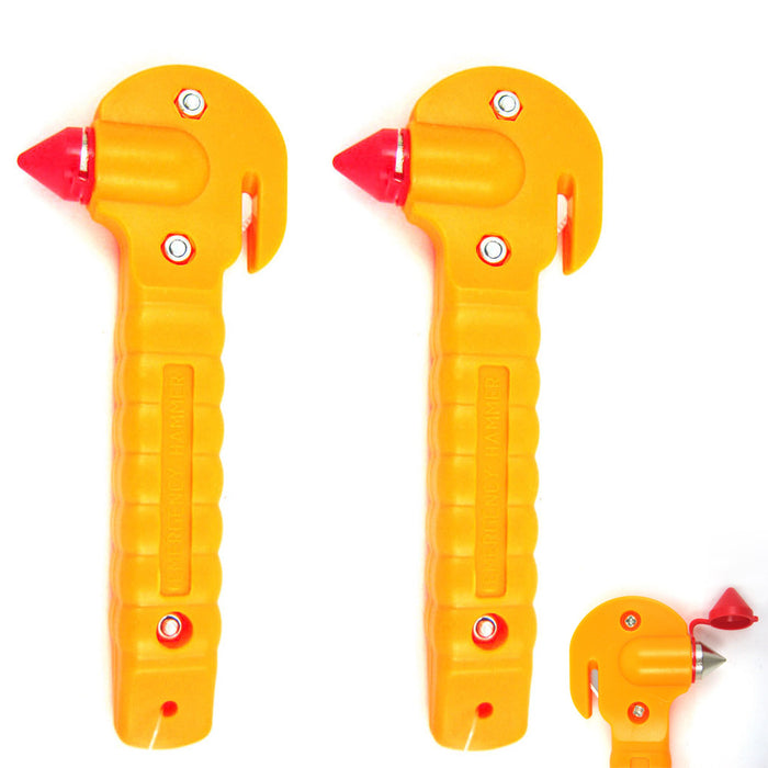 2 Pc Emergency Escape Tool Auto Car Window Glass Hammer Breaker Seat Belt Cutter