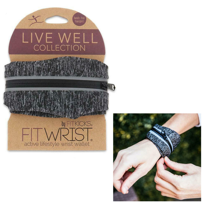 3 Pc Wrist Wallet Pouch Zipper Band Running Arm Travel Gym Sports Money ID Cards