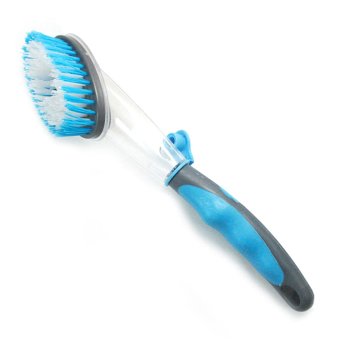 6 PC Soap Dispensing Dish Brush Kitchen Cleaning Dishes Scrub Scouring Dishwand