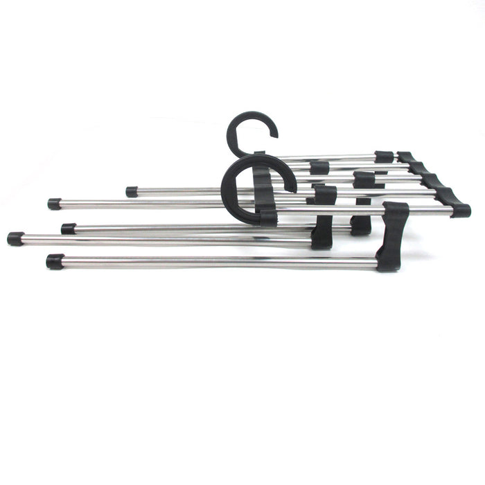 Space Saver Hangers Closet Organizer Pant Stand Rack Magic Hanger 5 In 1 New !