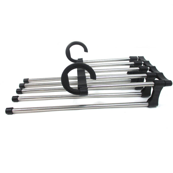 Space Saver Hangers Closet Organizer Pant Stand Rack Magic Hanger 5 In 1 New !