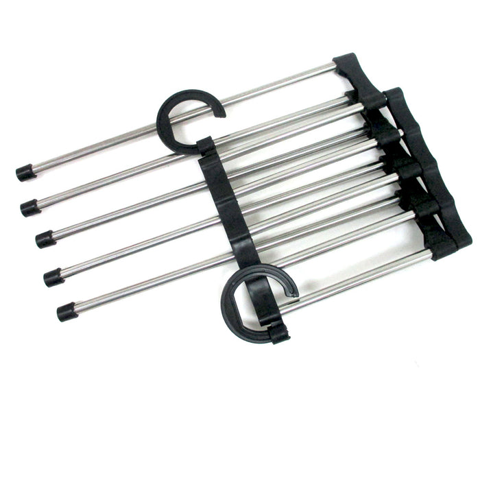 Space Saver Hangers Closet Organizer Pant Stand Rack Magic Hanger 5 In 1 New !