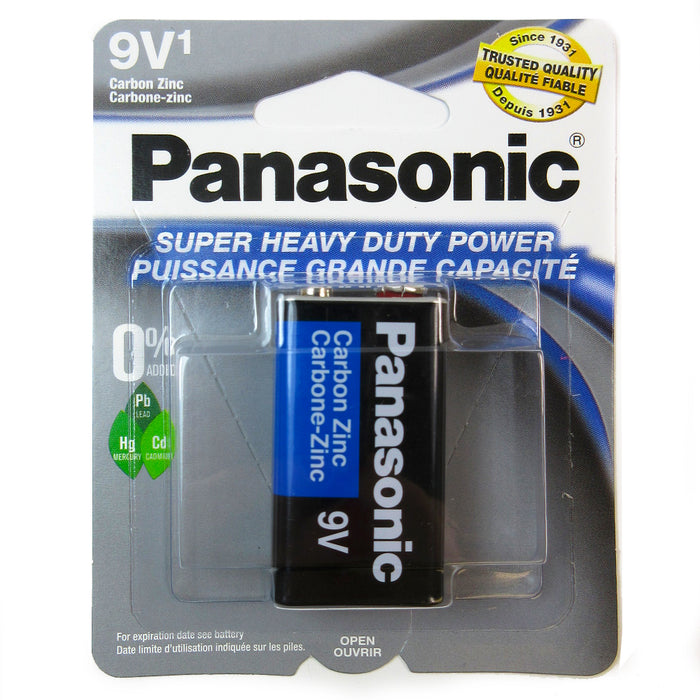 24 Lot Super Heavy Duty Panasonic Battery 9 Volt Carbon Zinc Batteries Wholesale