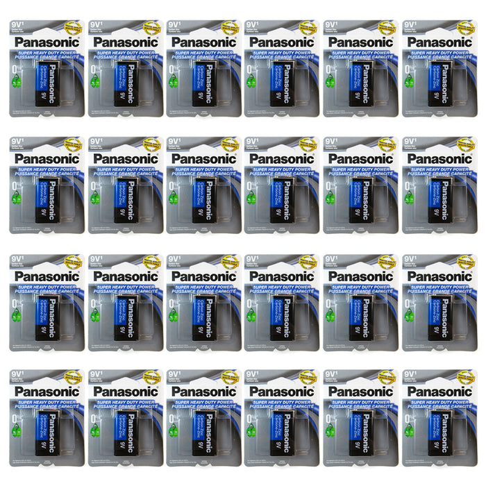 24 Lot Super Heavy Duty Panasonic Battery 9 Volt Carbon Zinc Batteries Wholesale
