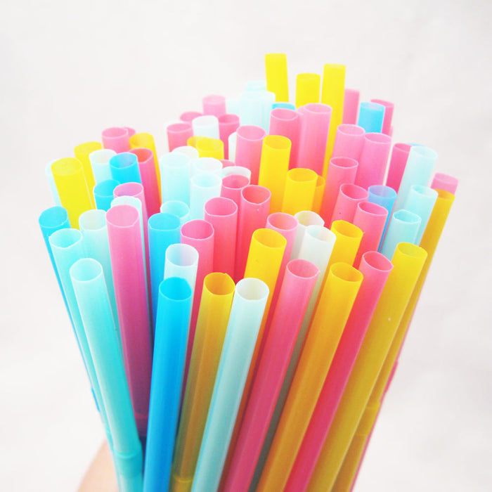 100pcs Crazy Straw Crystal Disposable Plastic Straw Pet Bar Cocktail Funny  Party Decoration