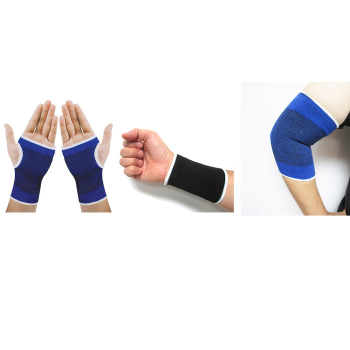 4 Pc Support Brace Kit Palm Wrist Elbow Tennis Sports Carpal Tunnel Arthritis !
