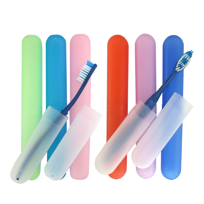 8 Pack Toothbrush Case Holders Travel Cover New Tube Plastic Box Multicolor Set