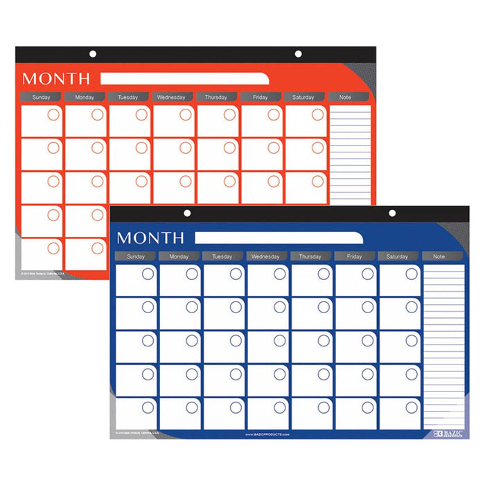 Desk Pad Calendar Wall Daily Schedule Planner Undated 12 Month Large 11" X 17"
