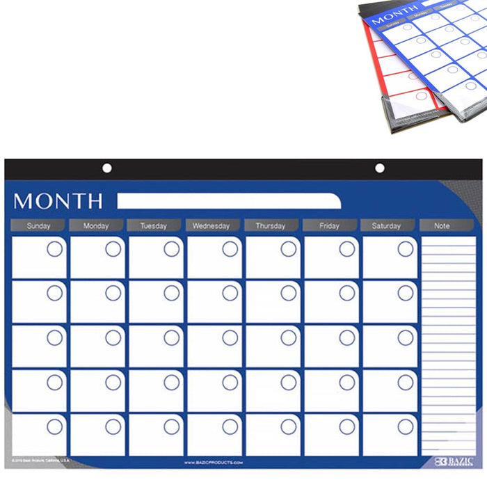 Desk Pad Calendar Wall Daily Schedule Planner Undated 12 Month Large 11" X 17"