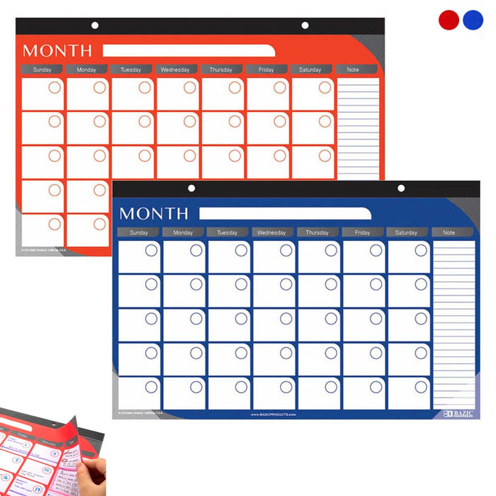 2 PC Monthly Desk Pad Calendar Undated Wall Office Planner Organizer 11" X 17"