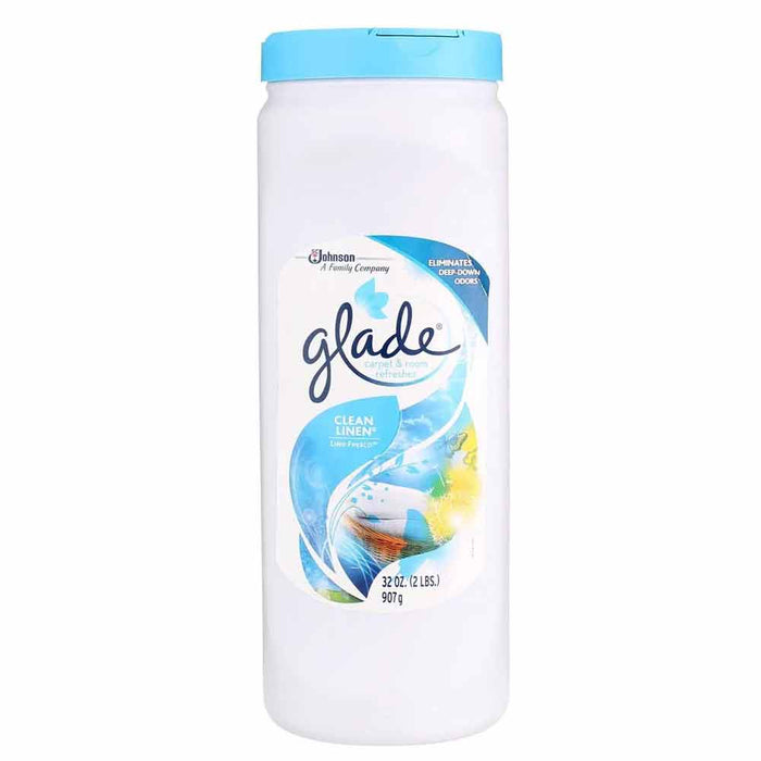 3 Pack Glade Carpet Room Refresher Deodorizer Home Pets Smoke Clean Linen 96 Oz