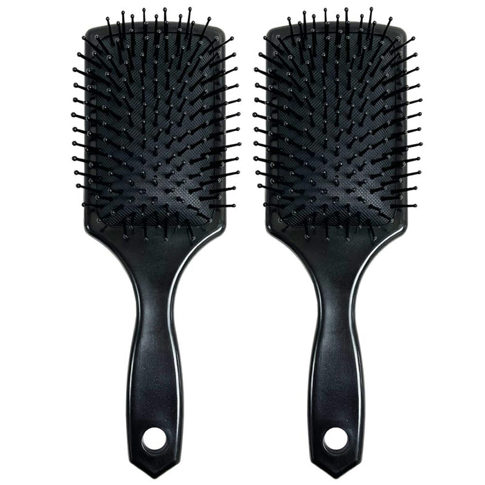 2 Pc Detangling Paddle Hair Brush Wet Dry Cushioned Shower Detangle Massage Comb