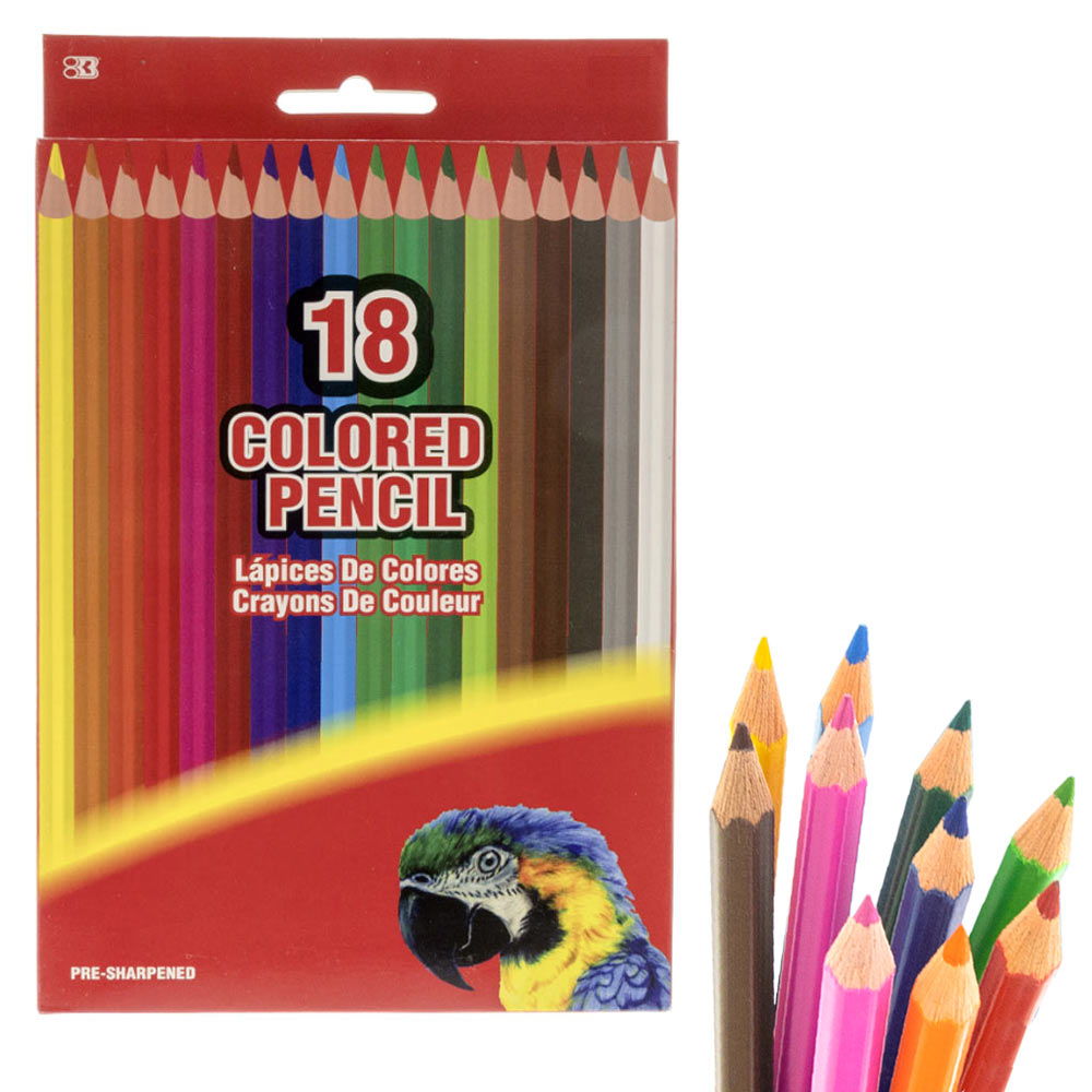 18PC Colored Pencils Drawing Painting Pre Sharpened Premium Colors Col —  AllTopBargains