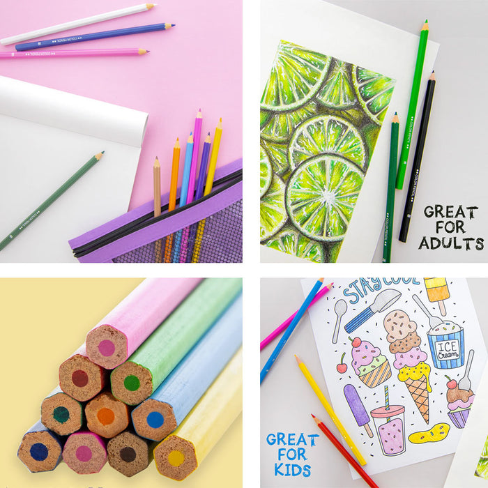 36 PC Colored Pencils Vibrant Color Soft Core Pencil School Art Drawing Coloring