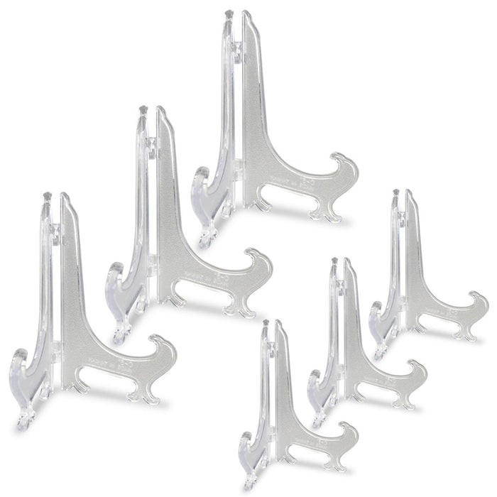 6 Pack Display Stand Plastic Easels Picture Frame Photo Stands Art Plate Holder