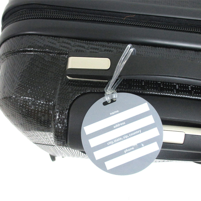 12 Luggage Tags Set Suitcase Label Name Address ID Card Bag Baggage Fun Travel